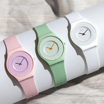 Montre Swatch mixte bioceramic bracelet silicone blanc - vue D1
