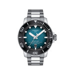 Montre TISSOT T-SPORT SEASTAR 2000 POWERMATIC 80 homme automatique cadran bleu bracelet acier inoxydable - vue 1