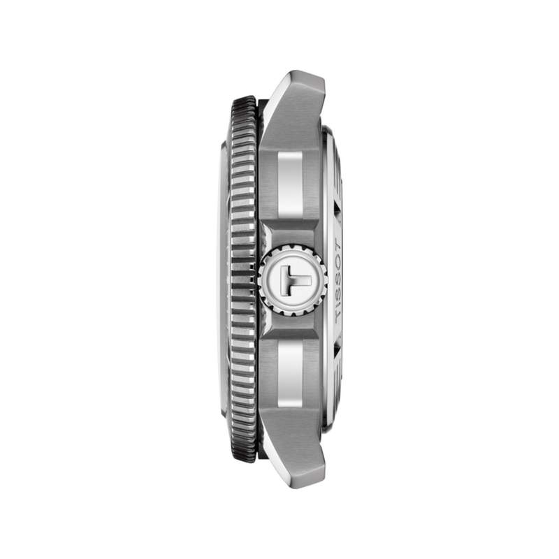 Montre TISSOT T-SPORT SEASTAR 2000 POWERMATIC 80 homme automatique cadran bleu bracelet acier inoxydable - vue 2