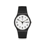 Montre Swatch New gent biosourceds Twice again homme matériaux biosourcés noirs - vue 1