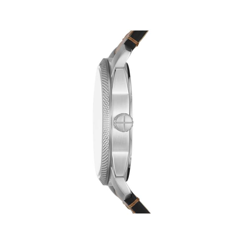 Montre FOSSIL homme acier bracelet cuir marron - vue 2