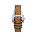 Montre FOSSIL homme acier bracelet cuir marron - vue 3