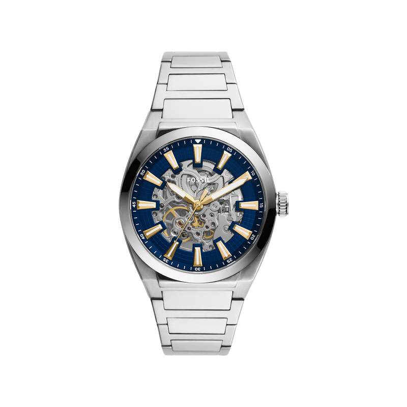 Montre FOSSIL homme automatique bracelet acier gris - vue 1