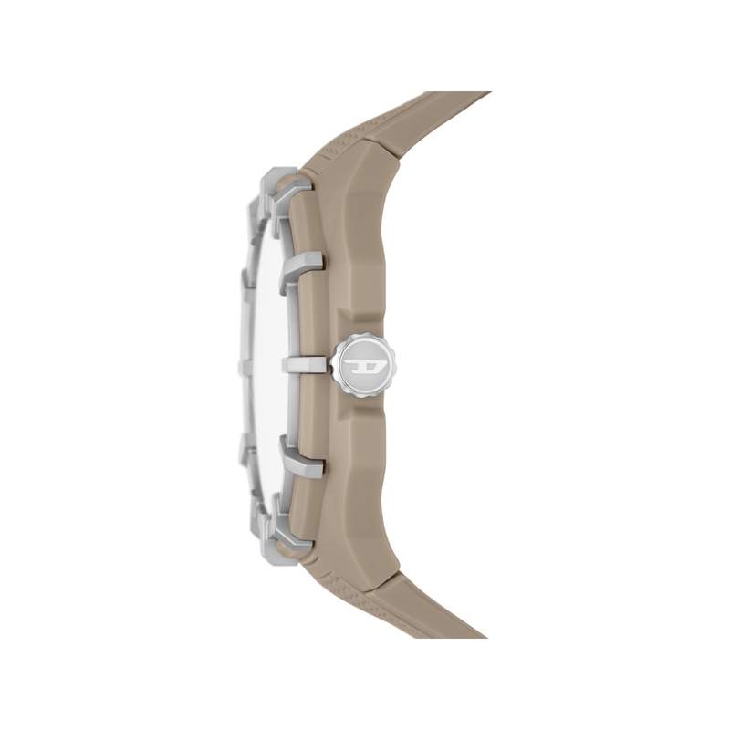 Montre DIESEL homme acier bracelet plastique marron - vue 2