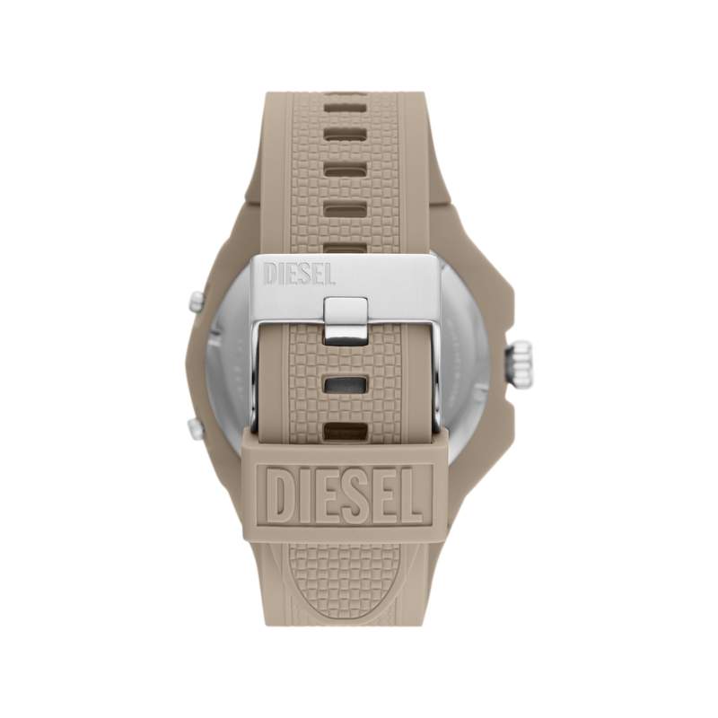 Montre DIESEL homme acier bracelet plastique marron - vue 3