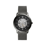 Montre FOSSIL homme automatique bracelet acier gris anthracite - vue 1