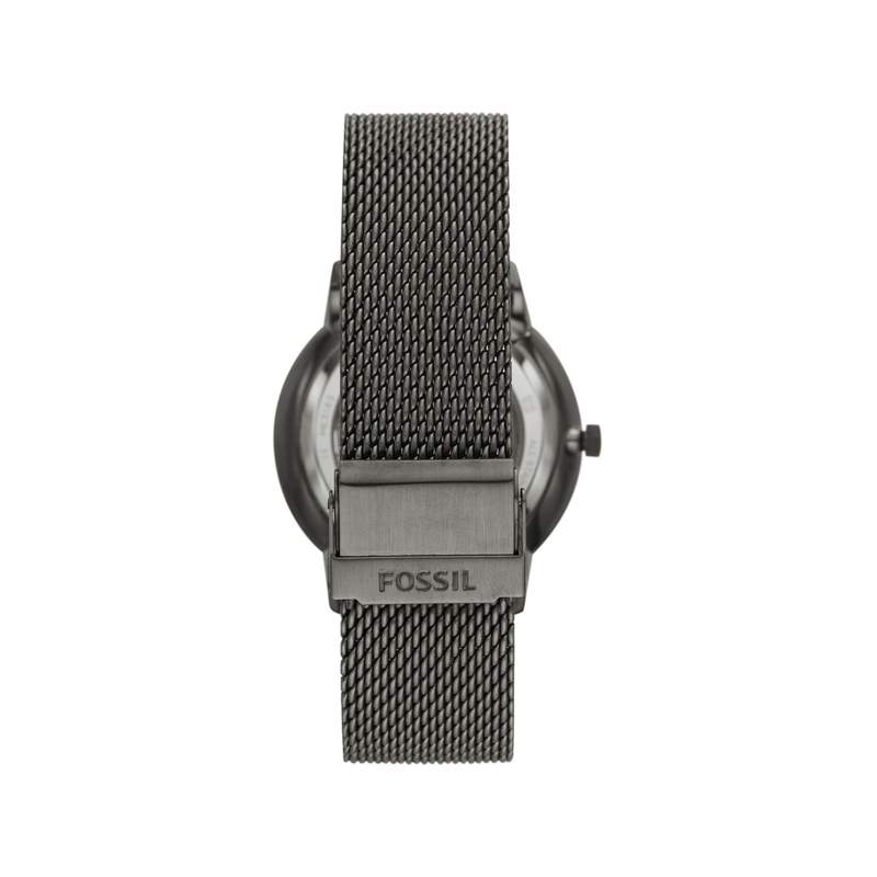 Montre FOSSIL homme automatique bracelet acier gris anthracite - vue 3