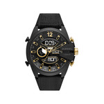 Montre DIESEL homme acier noir bracelet plastique noir - vue 1