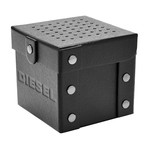 Montre DIESEL homme acier noir bracelet plastique noir - vue E1