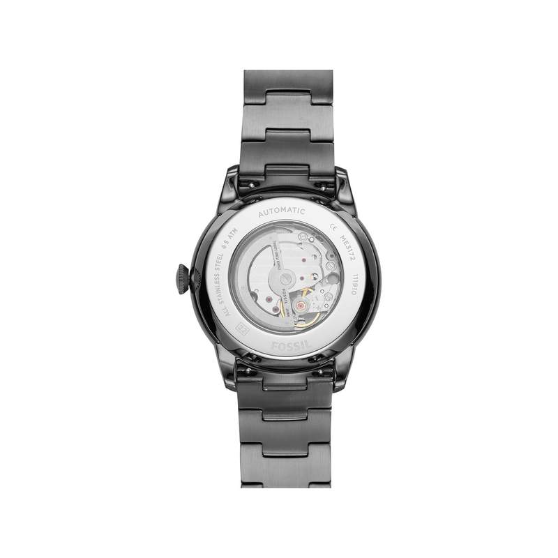 Montre FOSSIL homme automatique bracelet acier gris anthracite - vue 4