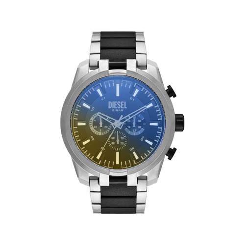 DIESEL men's watch bicolor steel bracelet black