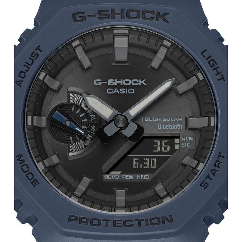 Montre G-SHOCK homme bracelet résine bleue - vue D2