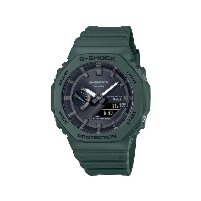 Montre G-SHOCK homme bracelet résine vert sapin - vue 1
