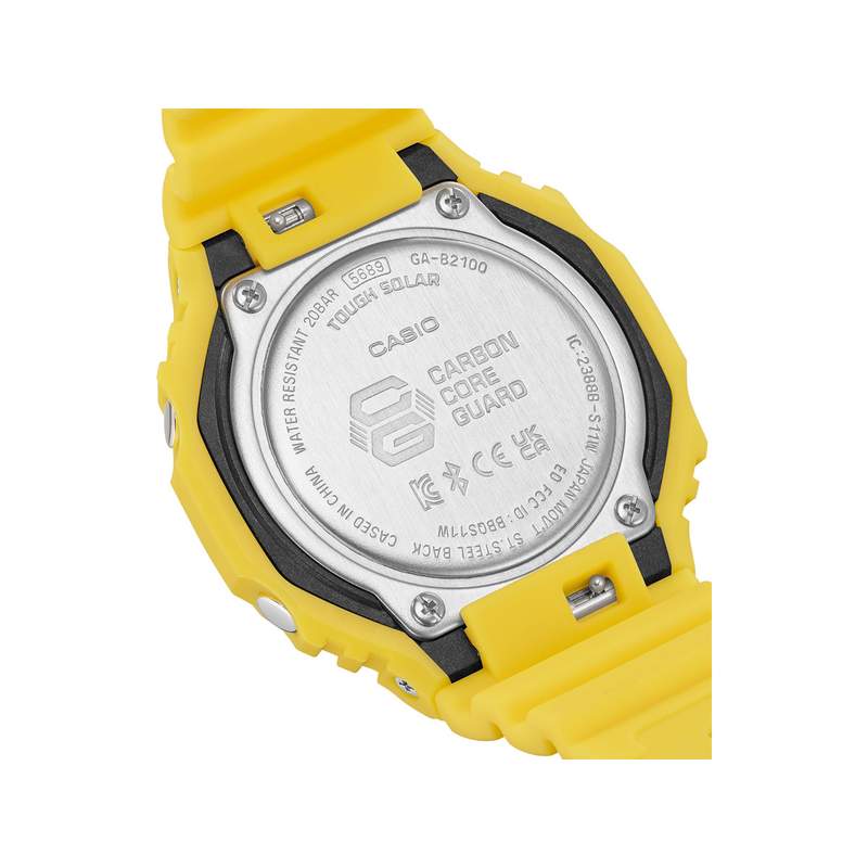 Montre G-SHOCK homme bracelet résine jaune - vue 3