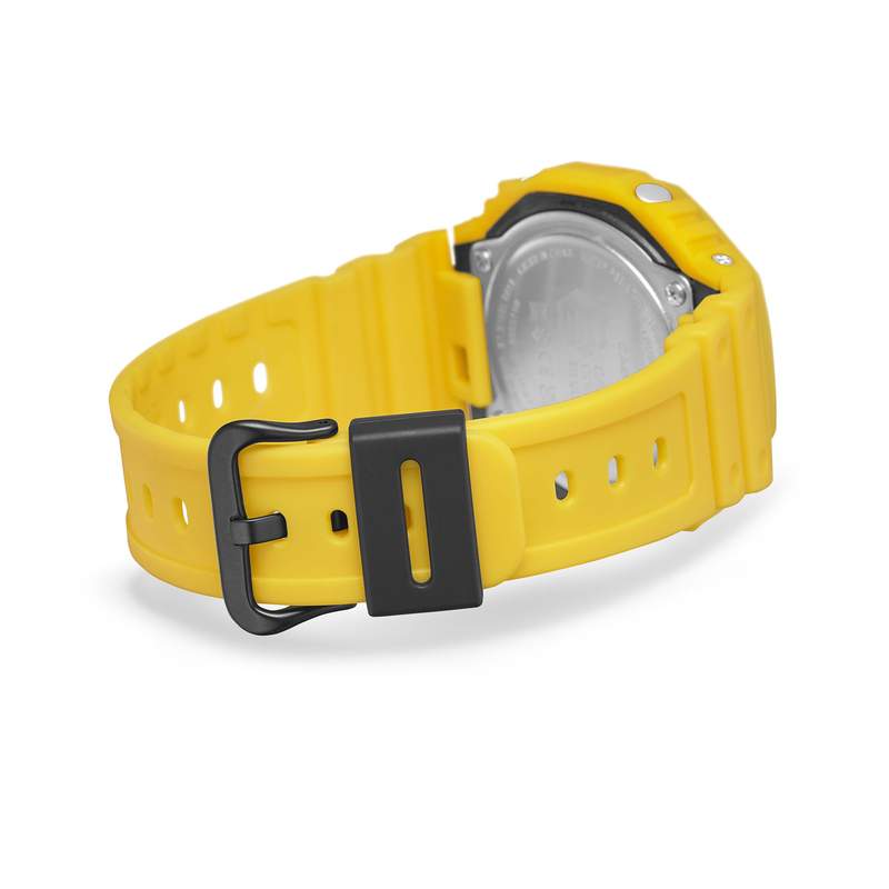 Montre G-SHOCK homme bracelet résine jaune - vue D1