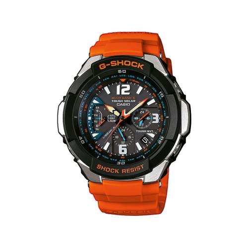 Montre G-SHOCK PREMIUM homme acier bracelet résine orange
