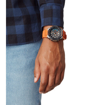 Montre G-SHOCK PREMIUM homme acier bracelet résine orange