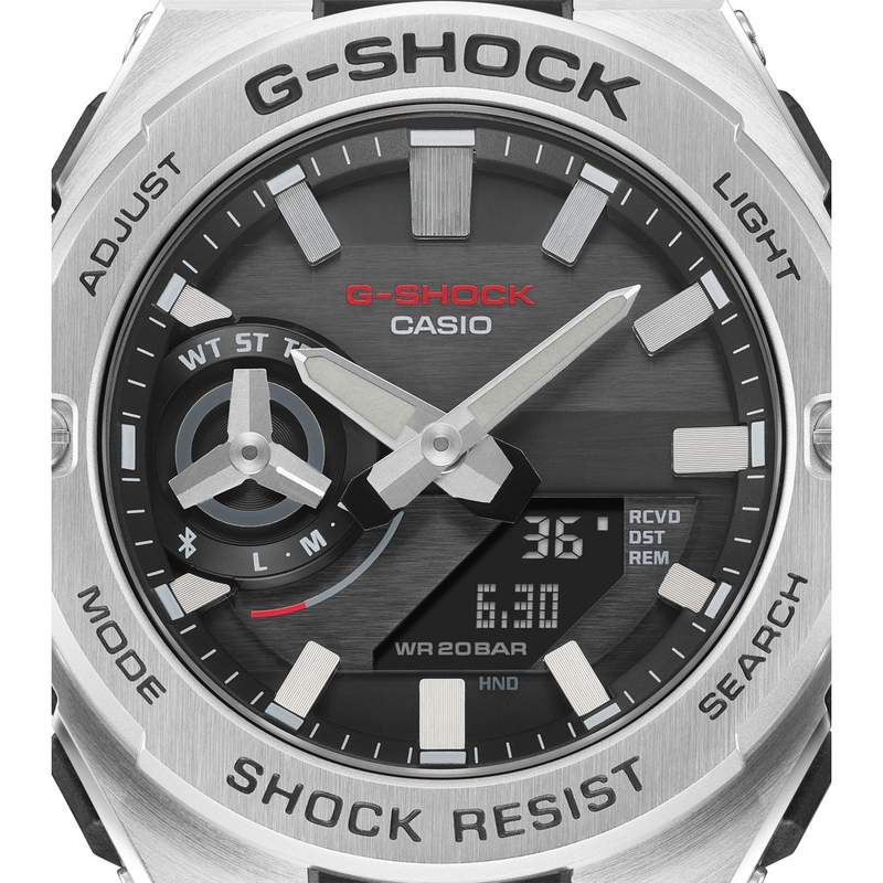 Montre G-SHOCK PREMIUM homme bracelet acier argent - vue D2