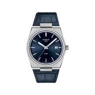 Montre TISSOT PRX T-classic homme acier bracelet cuir bleu