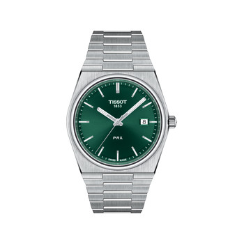 Montre TISSOT T-CLASSIC PRX homme cadran vert bracelet acier inoxydable