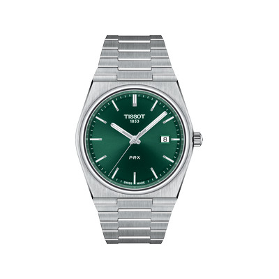 Montre TISSOT T-CLASSIC PRX homme cadran vert bracelet acier inoxydable
