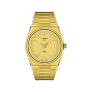 Montre TISSOT T-CLASSIC PRX homme cadran champagne bracelet PVD doré