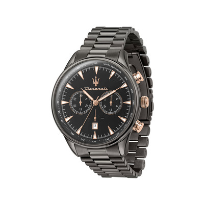 Montre MASERATI homme bracelet acier inoxydable gris foncé - vue 1