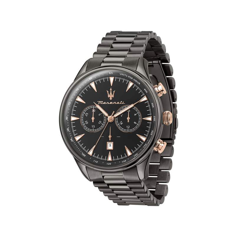 Montre MASERATI homme bracelet acier inoxydable gris foncé - vue 1