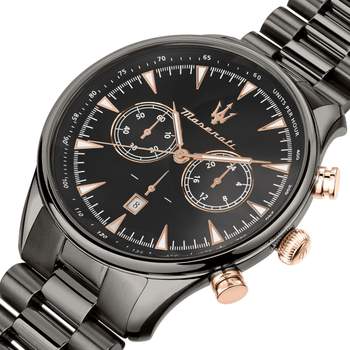 Montre MASERATI homme bracelet acier inoxydable gris foncé