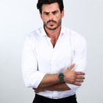 Montre MASERATI homme bracelet acier inoxydable gris foncé - vue porté 1