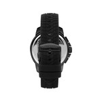 Montre MASERATI acier noir homme bracelet caoutchouc noir - vue 3