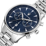 Montre MASERATI homme bracelet acier gris - vue D1