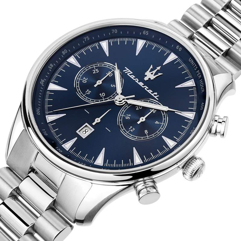 Montre MASERATI homme bracelet acier gris - vue D1
