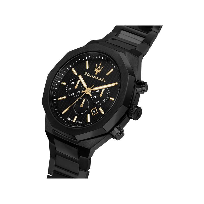 Montre MASERATI homme bracelet acier noir - vue 4