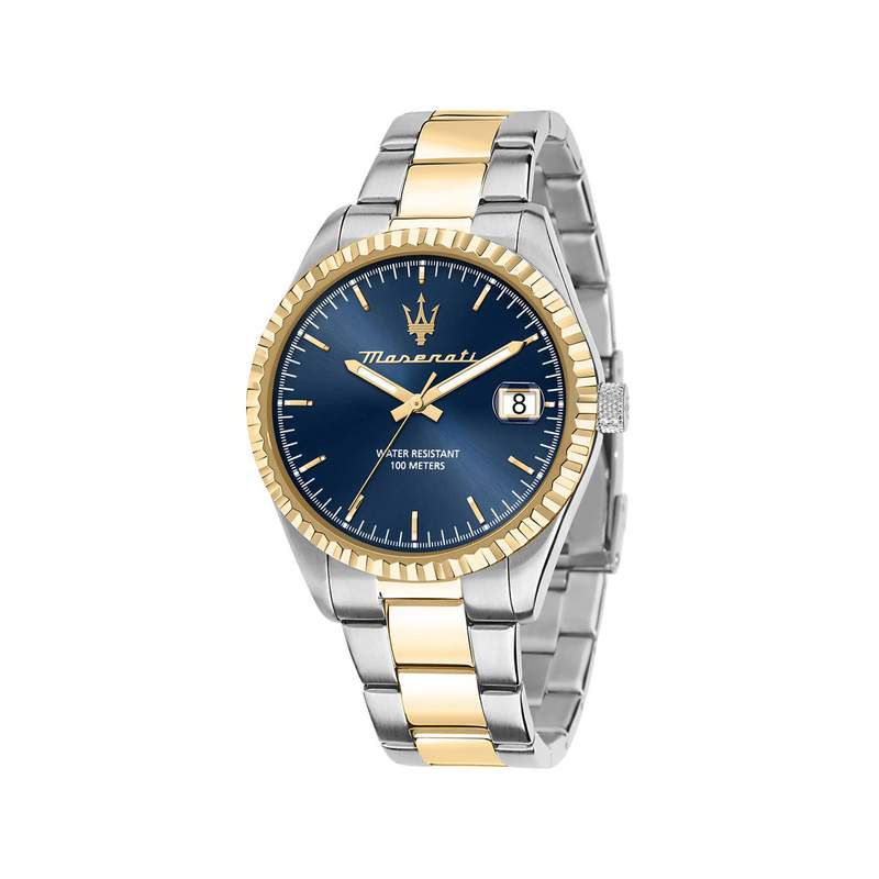 MASERATI Men's Watch with Two-Tone Yellow Steel Strap - View 1
