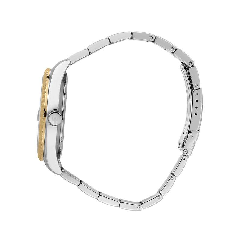 MASERATI men's watch with steel bracelet, two-tone yellow - view 2