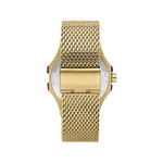 Montre MASERATI homme bracelet acier inoxydable doré jaune - vue 3