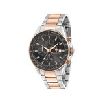 Montre MASERATI homme bracelet acier inoxydable bicolore rose - vue 1