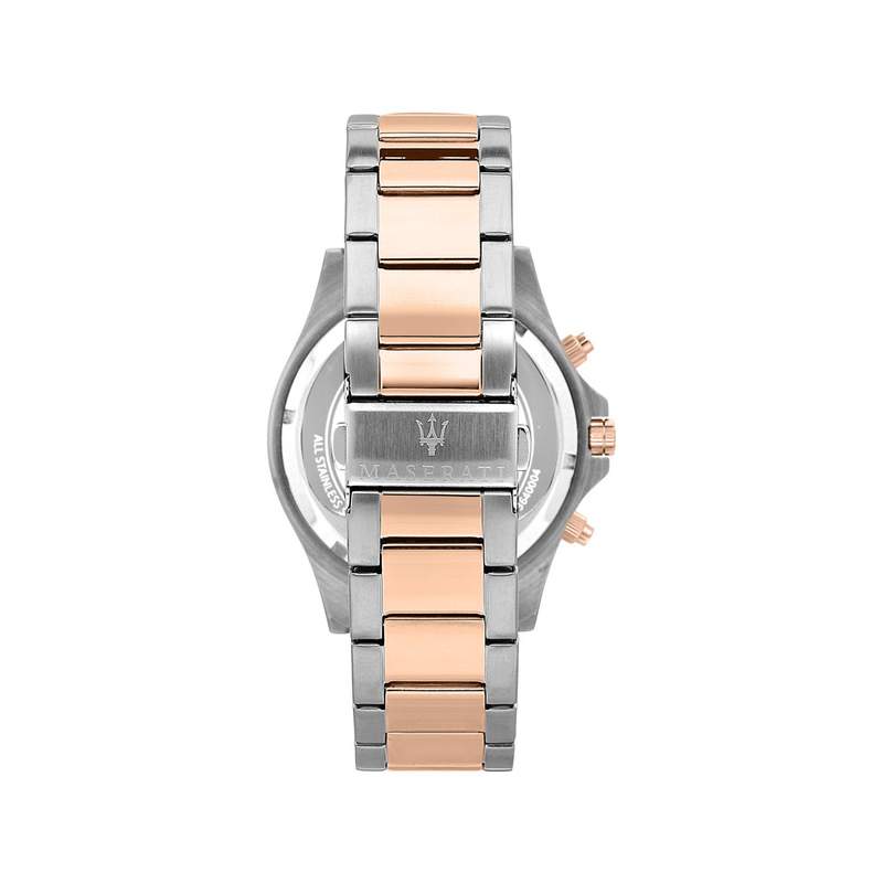 Montre MASERATI homme bracelet acier inoxydable bicolore rose - vue 3