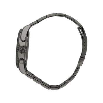 MASERATI herenhorloge met donkergrijze roestvrijstalen armband
