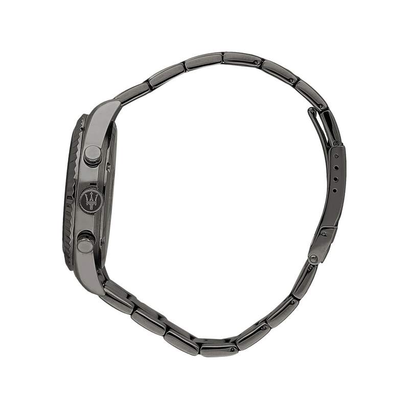 Montre MASERATI homme bracelet acier inoxydable gris foncé - vue 2