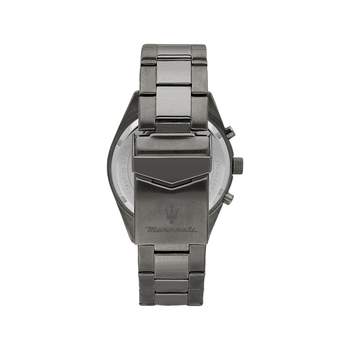 MASERATI herenhorloge met donkergrijze roestvrijstalen armband