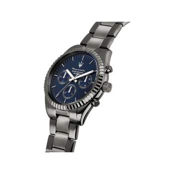MASERATI herenhorloge met donkergrijze roestvrijstalen armband