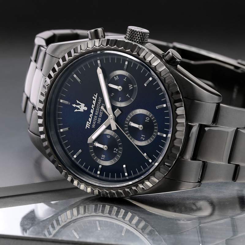Montre MASERATI homme bracelet acier inoxydable gris foncé - vue D2