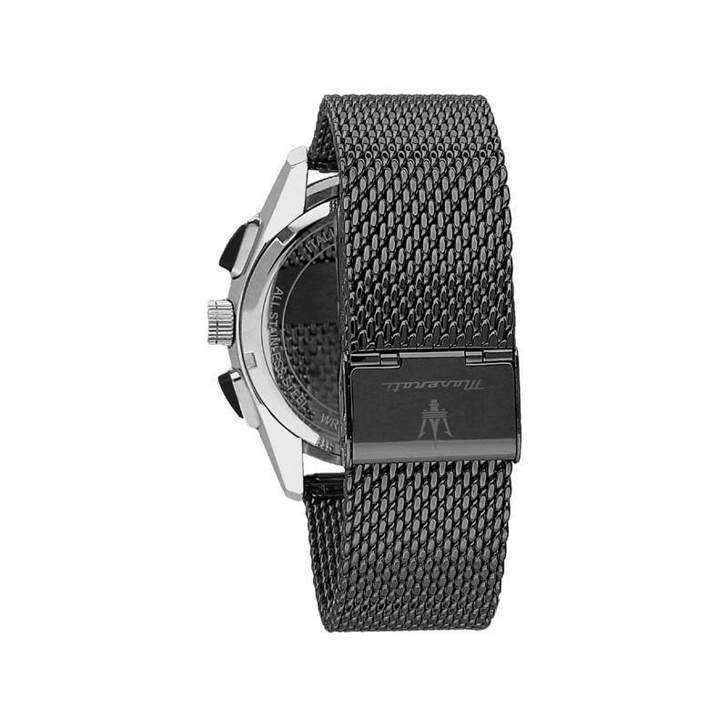 Montre MASERATI homme bracelet acier inoxydable gris foncé - vue 3