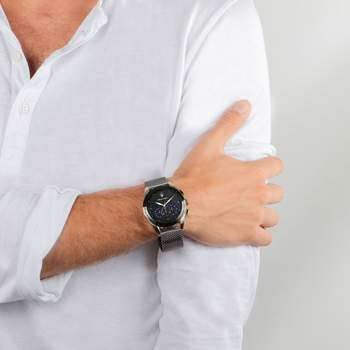 MASERATI herenhorloge met donkergrijze roestvrijstalen armband