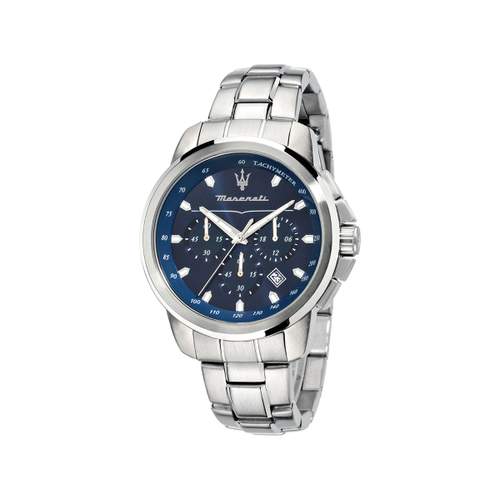 MASERATI herenhorloge met grijze roestvrijstalen armband