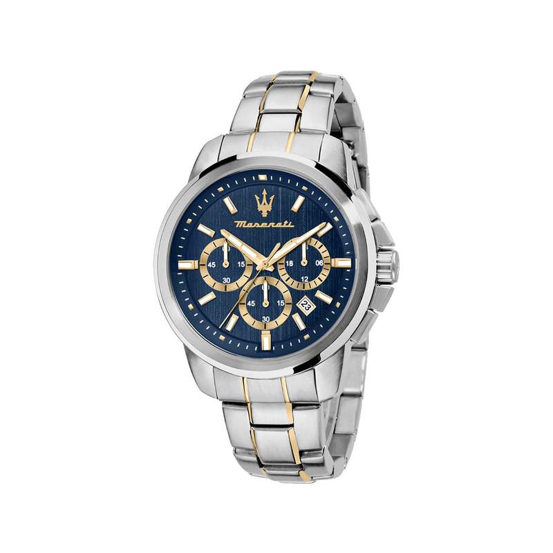 Montre MASERATI homme bracelet acier inoxydable bicolore jaune - vue 1
