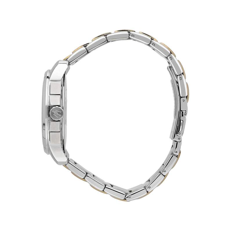 Montre MASERATI homme bracelet acier inoxydable bicolore jaune - vue 2