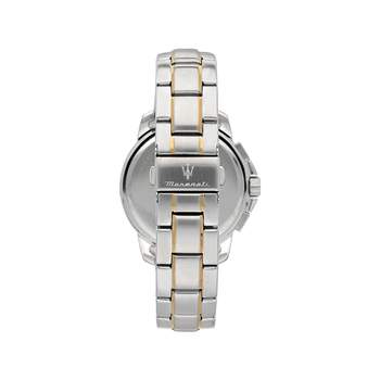 MASERATI herenhorloge met tweekleurige gele roestvrijstalen armband